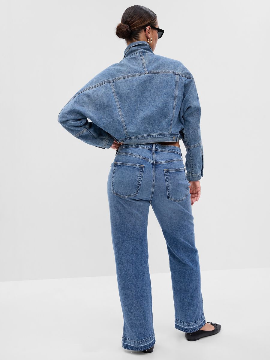 Jeans loose fit acid wash a vita media Donna_4