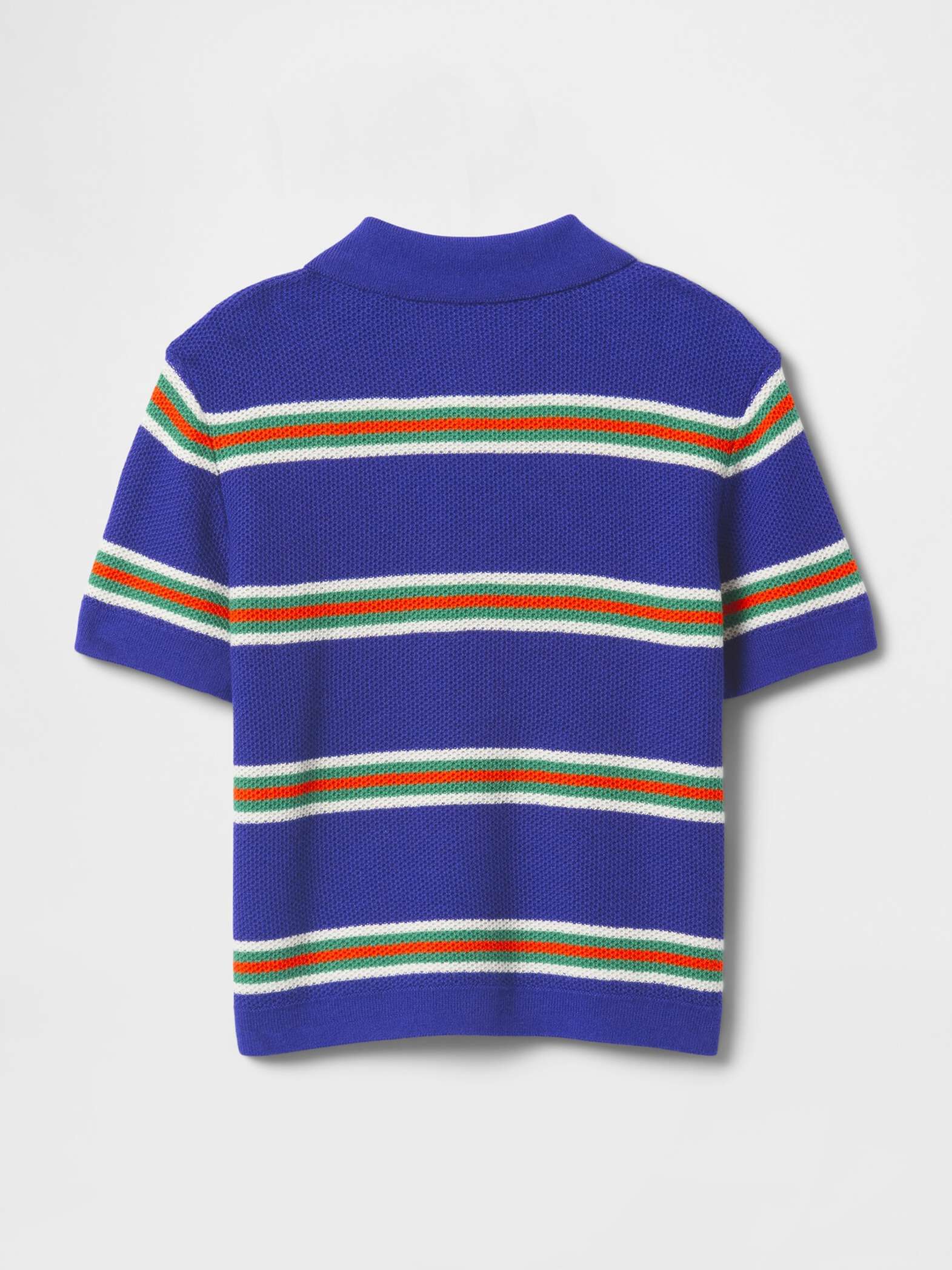 Polo a righe multicolor in puro cotone_2