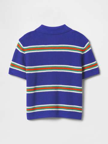 Polo a righe multicolor in puro cotone_2