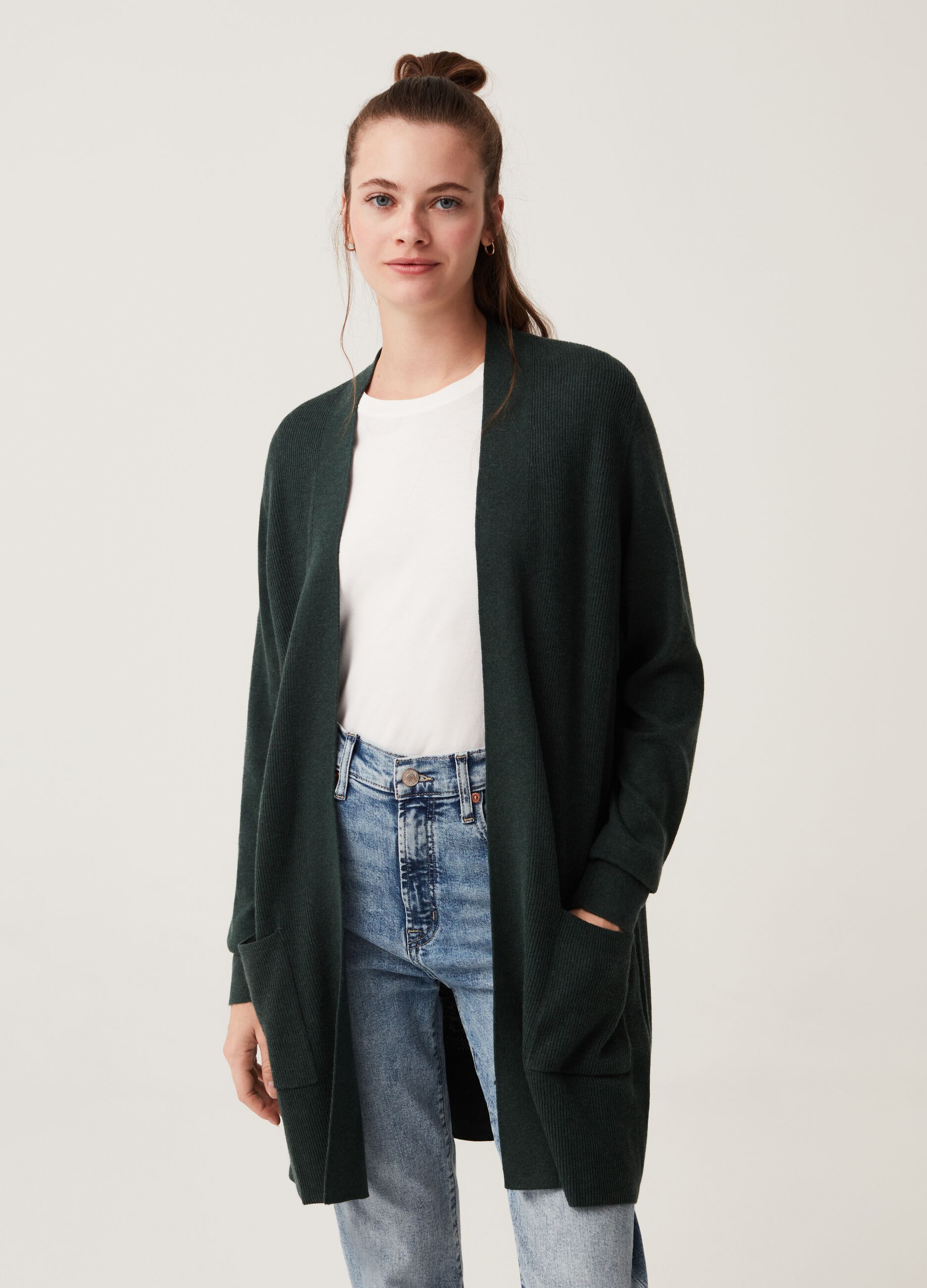 Cardigan lungo con tasche_1