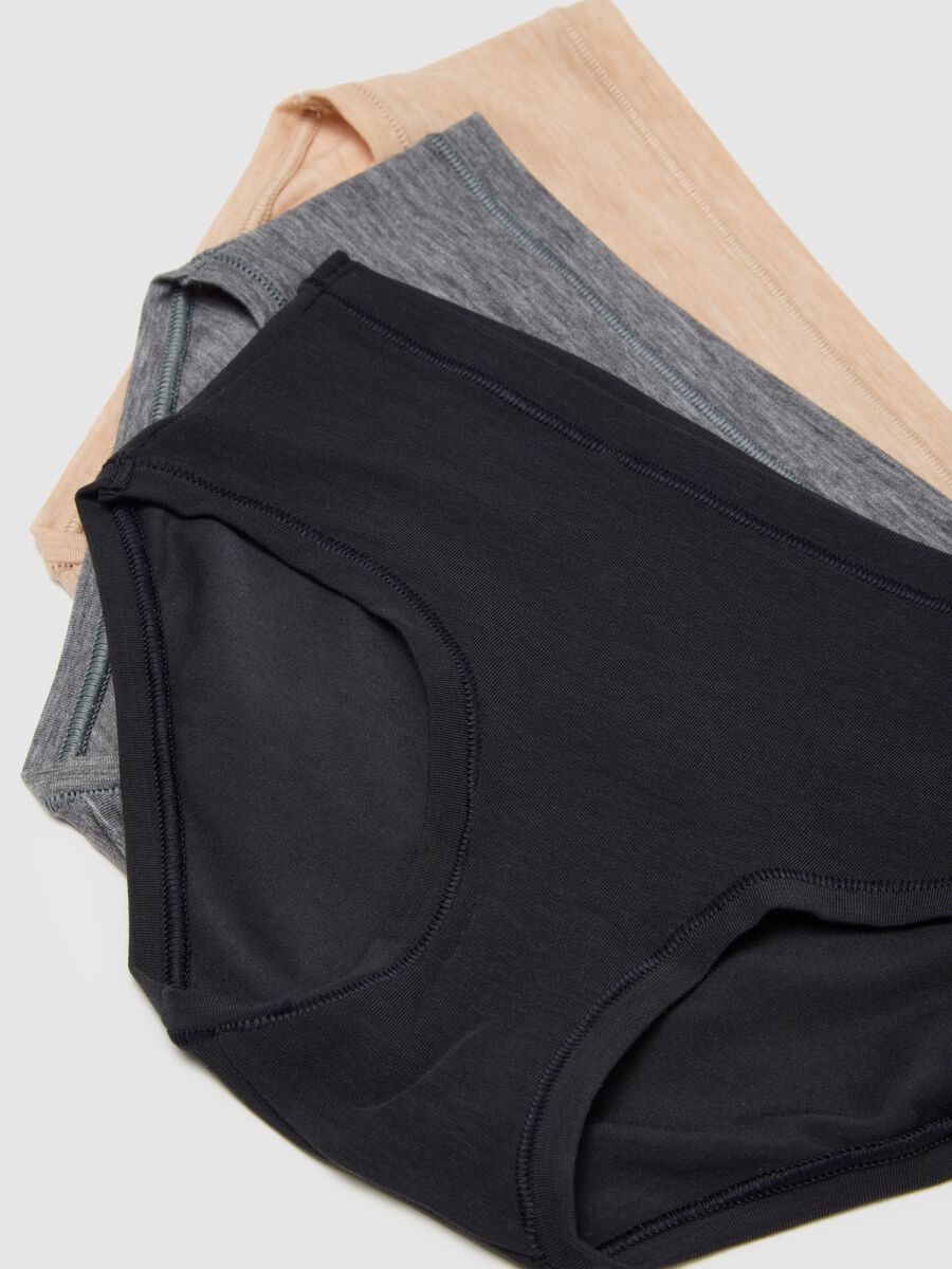 Tripack culotte stretch mélange Donna_2