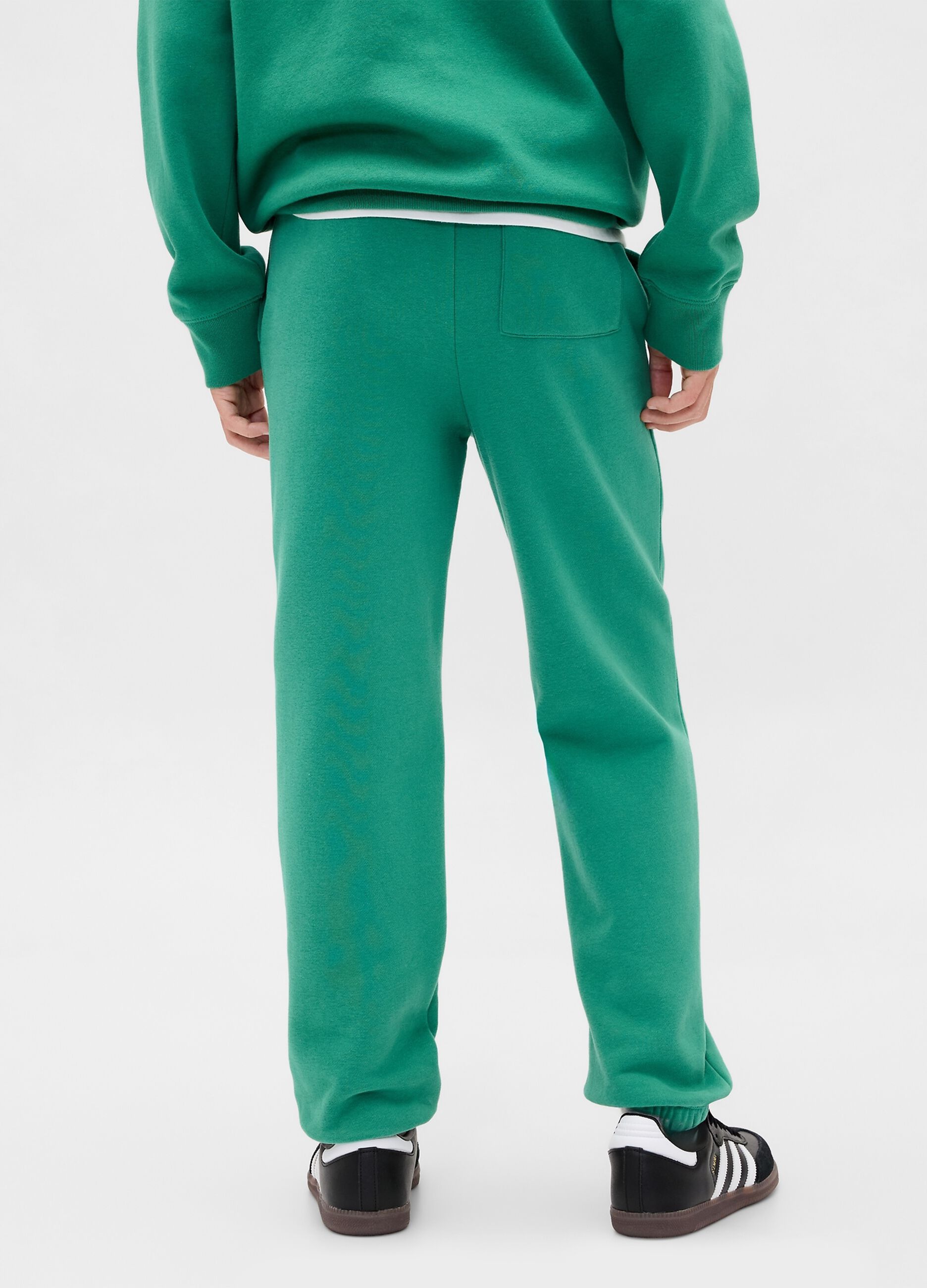 Pantaloni verdi in misto cotone_2