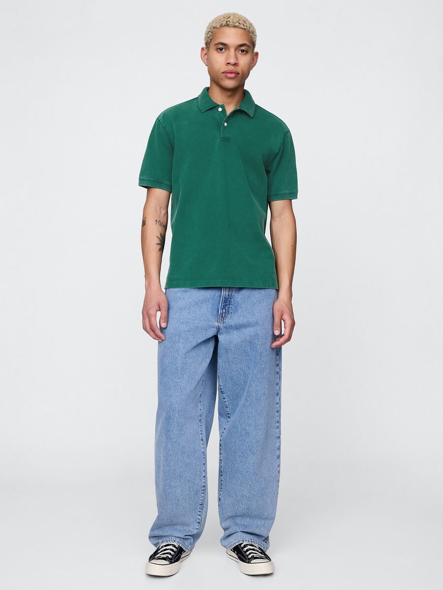 Green pure cotton polo Gap Man_1