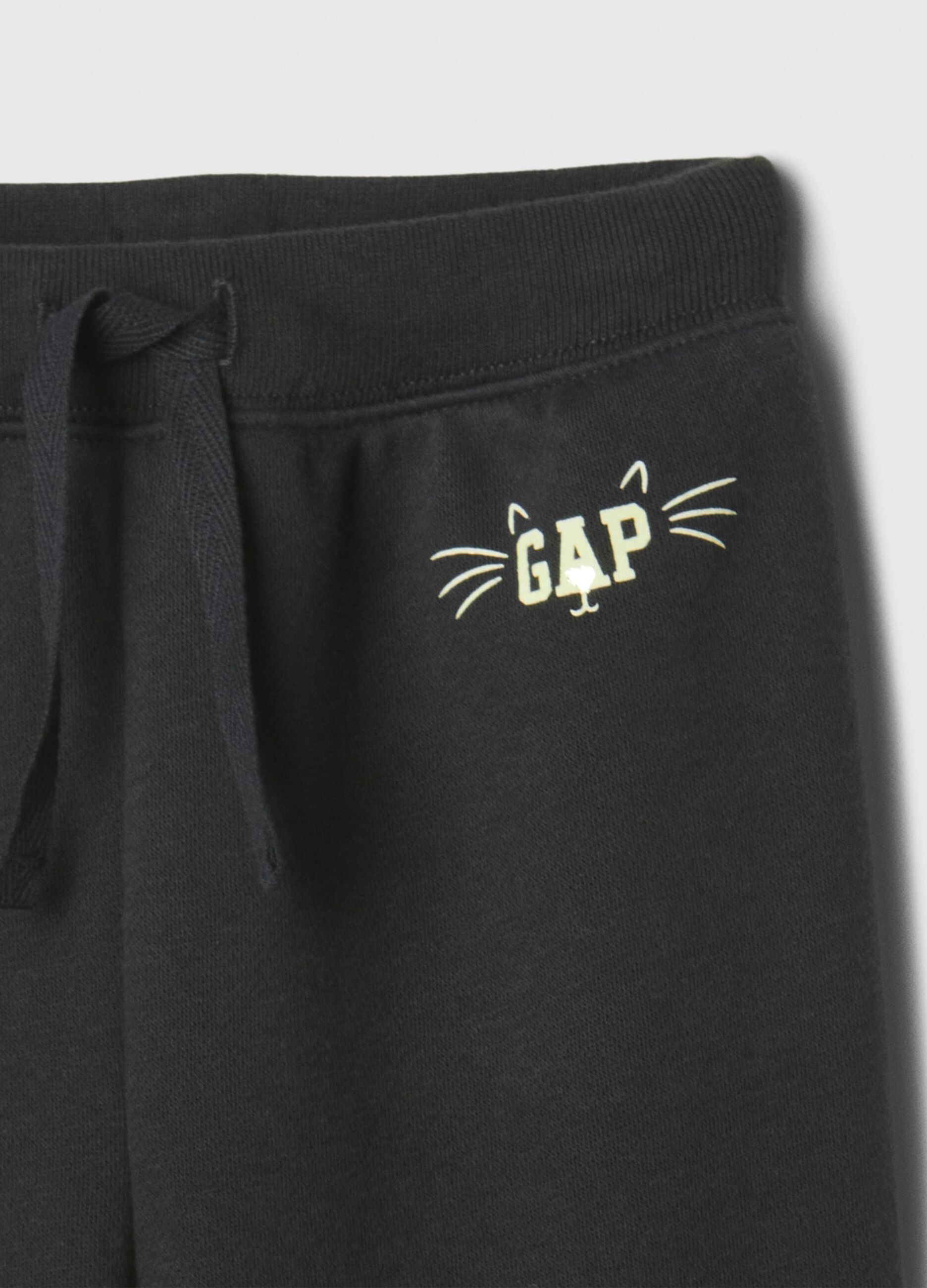 Wide-leg joggers with drawstring and logo print_2