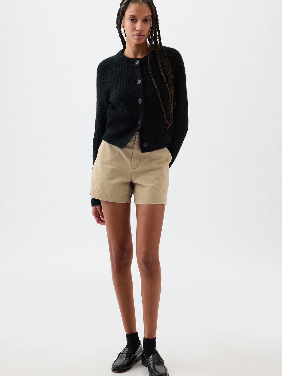 Chino shorts in stretch cotton Woman_0