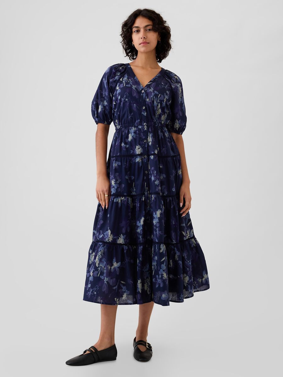 Long shirt dress with flounces Woman_0