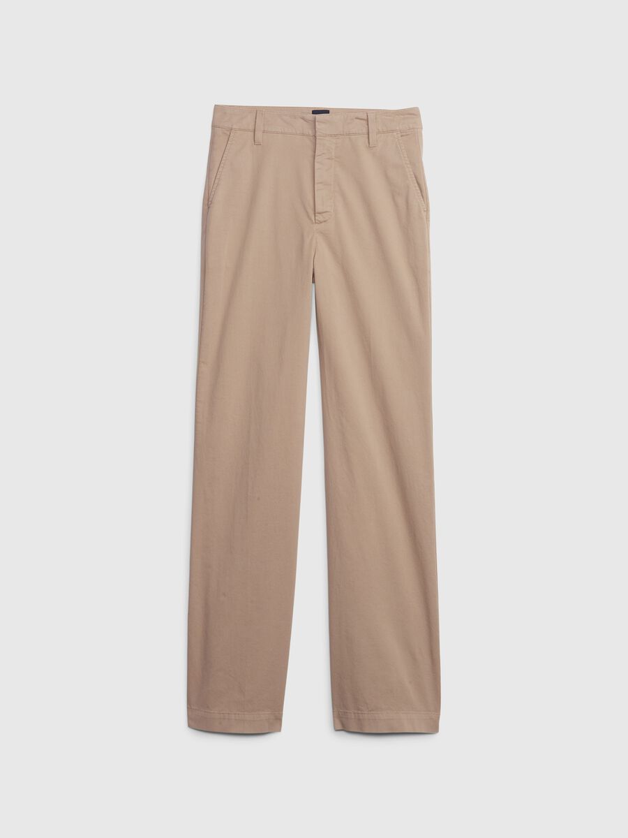 Pantaloni flare fit a vita alta Donna_5