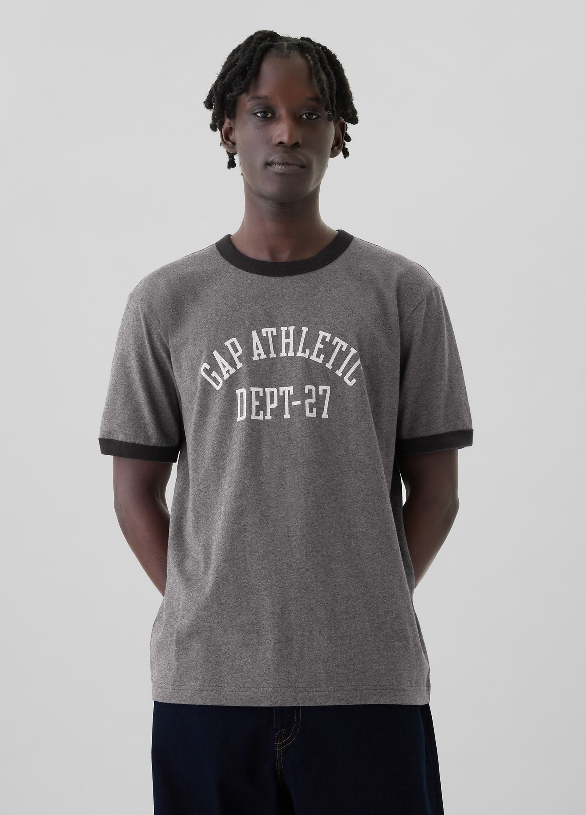 Cotton T-shirt with logo print