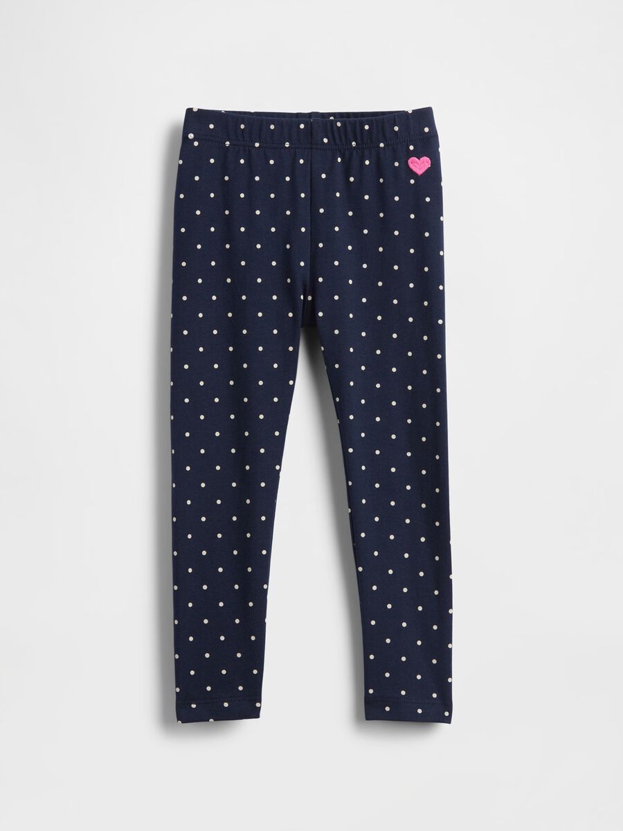 Blue leggings with hearts and polka dots Baby Girl_0