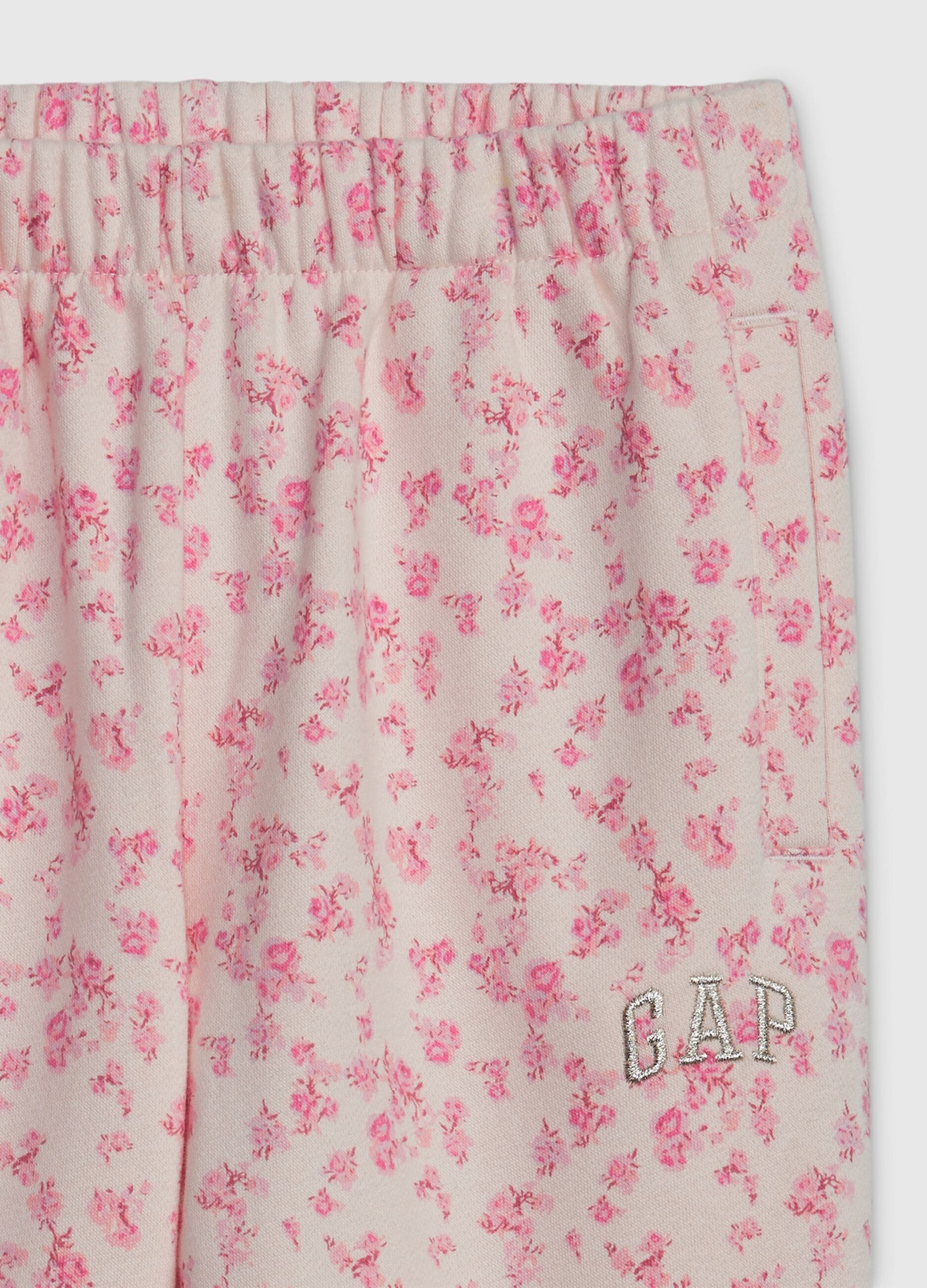 LoveShackFancy floral joggers with logo embroidery_2
