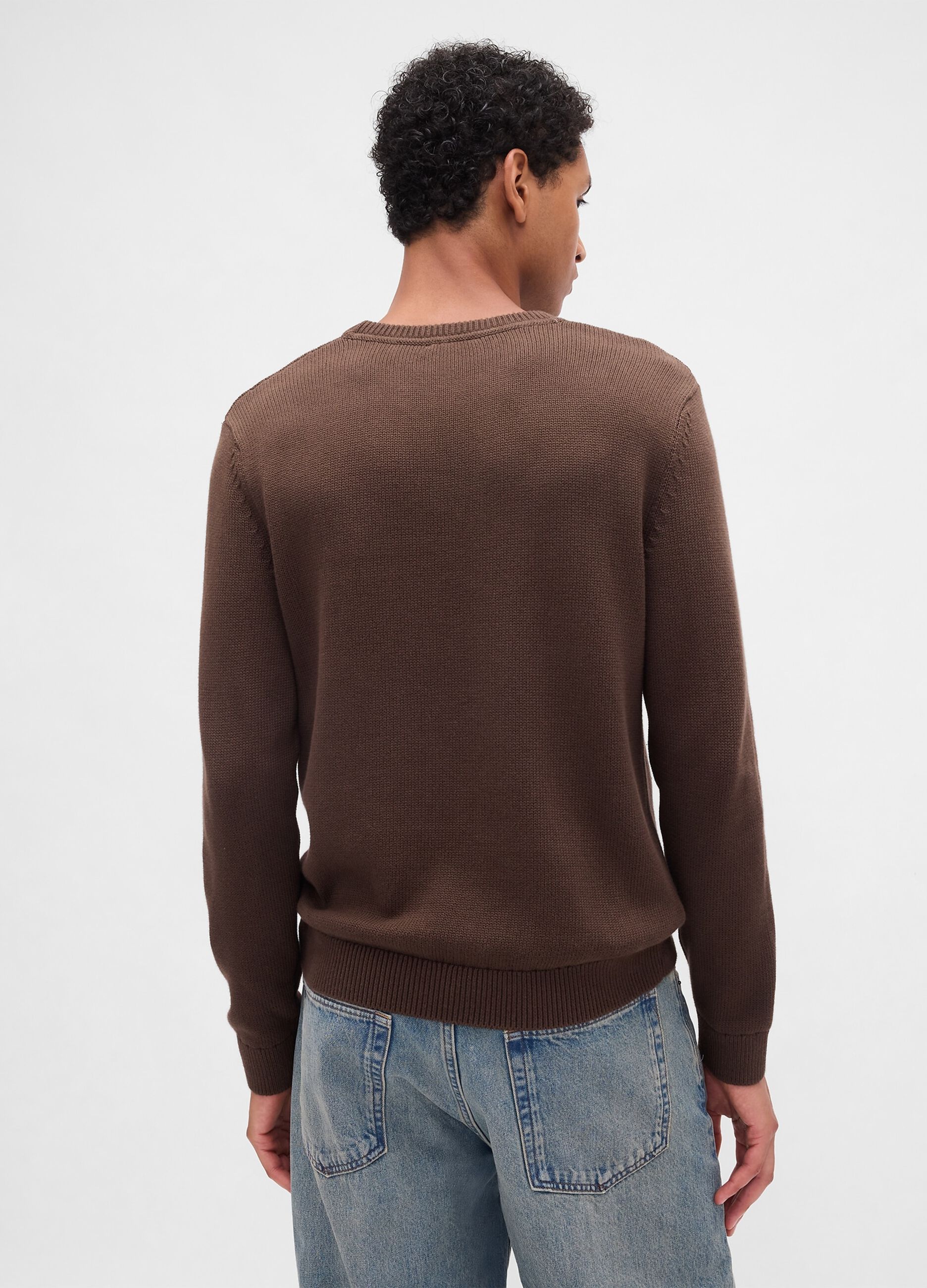 Maglione marrone in cotone_2