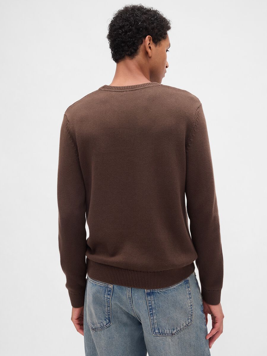 Maglione marrone in cotone Uomo_2