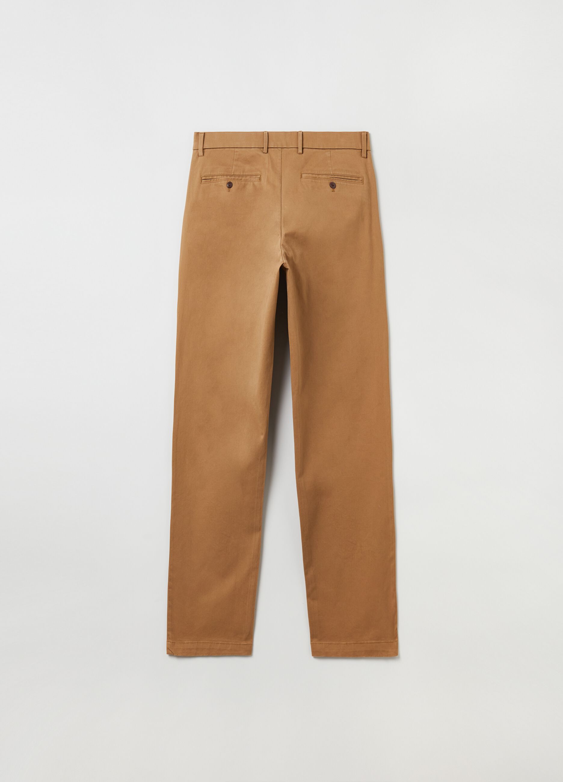 Straight-fit, stretch cotton trousers_2