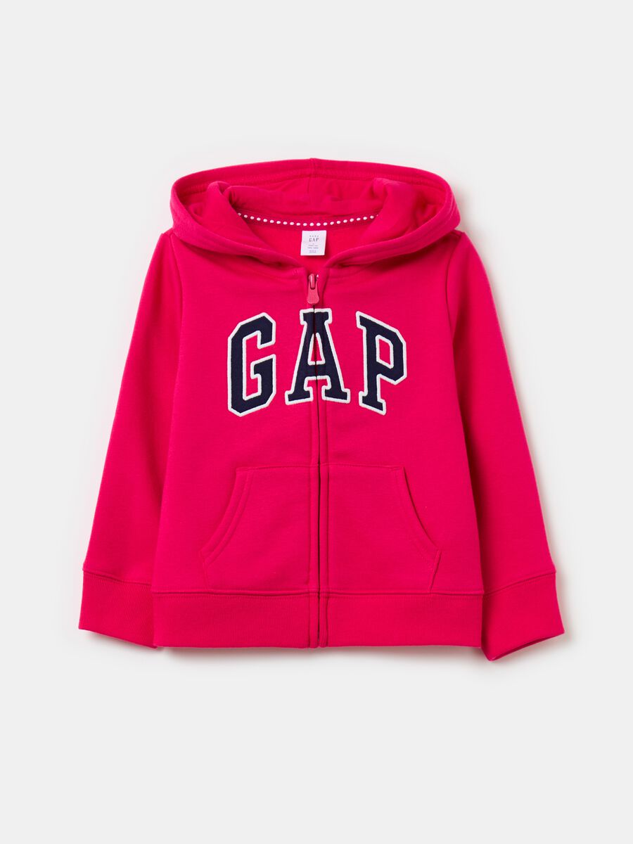 Full-zip con cappuccio ricamo logo Bimba_0