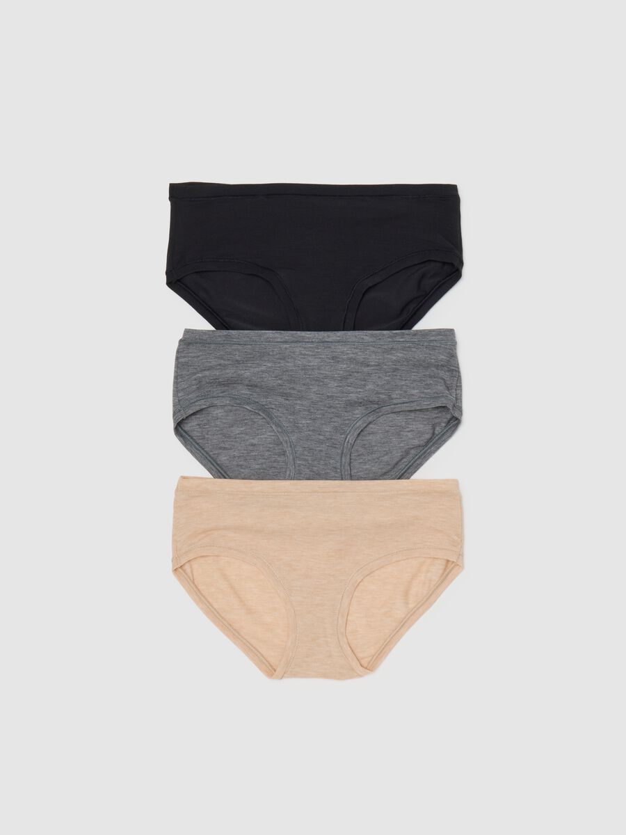 Tripack culotte stretch mélange Donna_0