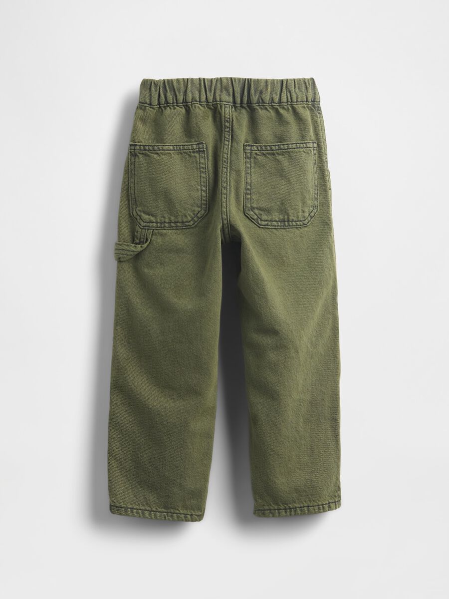 Green denim trousers for boys Baby Boy_1