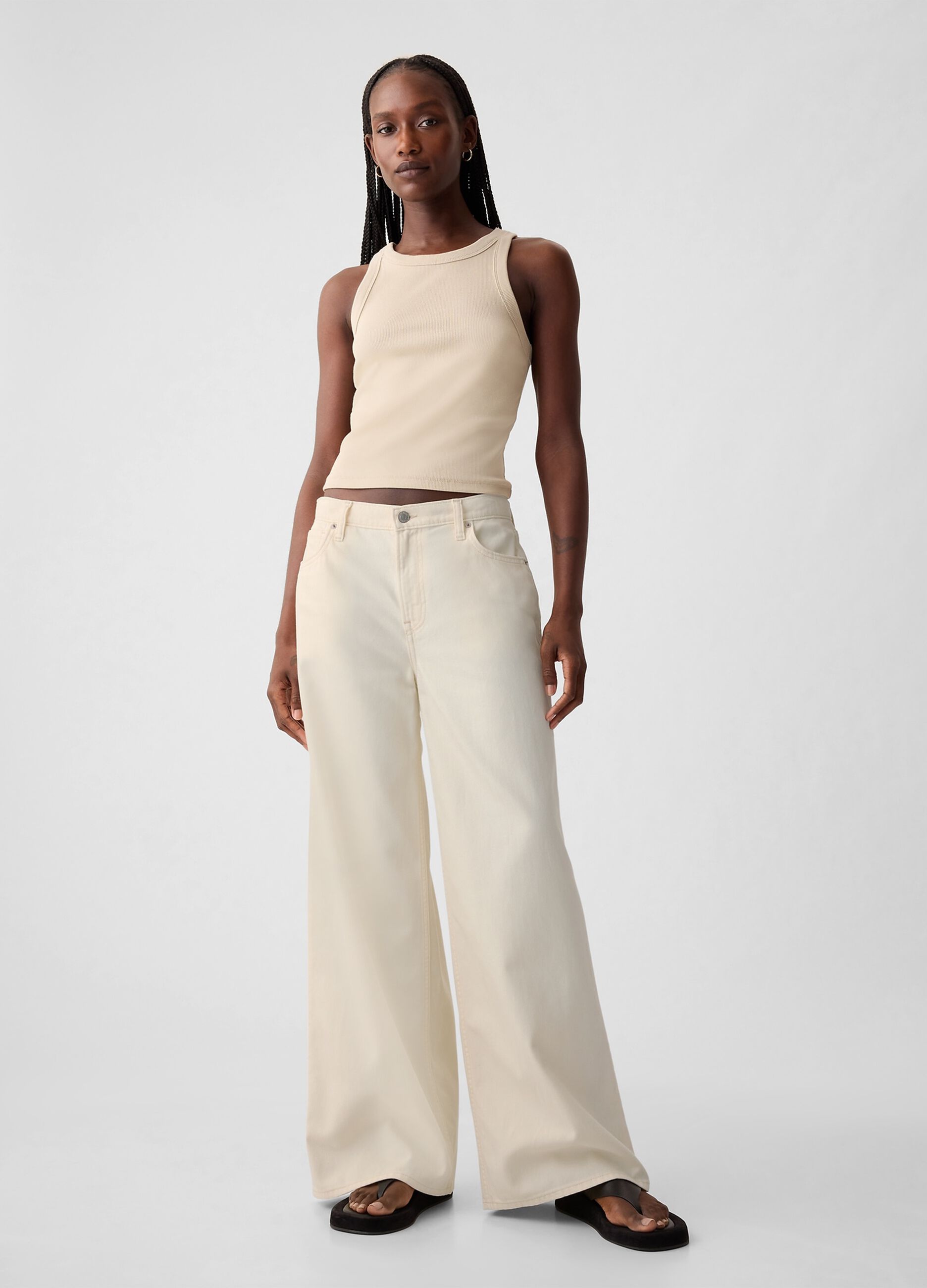 Pantaloni in lyocell e cotone