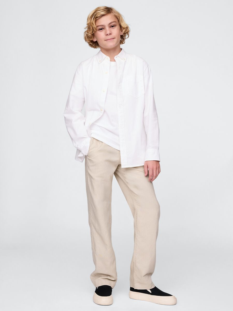 Pantaloni in lino e viscosa  Bambino_0