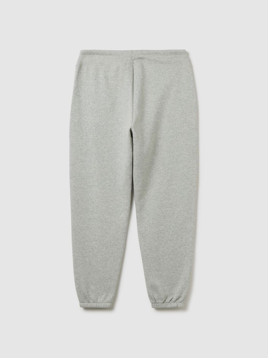 Joggers in cotone con ricamo logo Donna_2