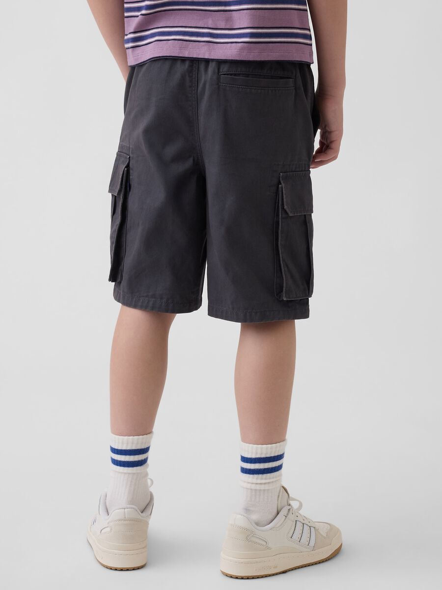 Shorts cargo in puro cotone Bambino_2