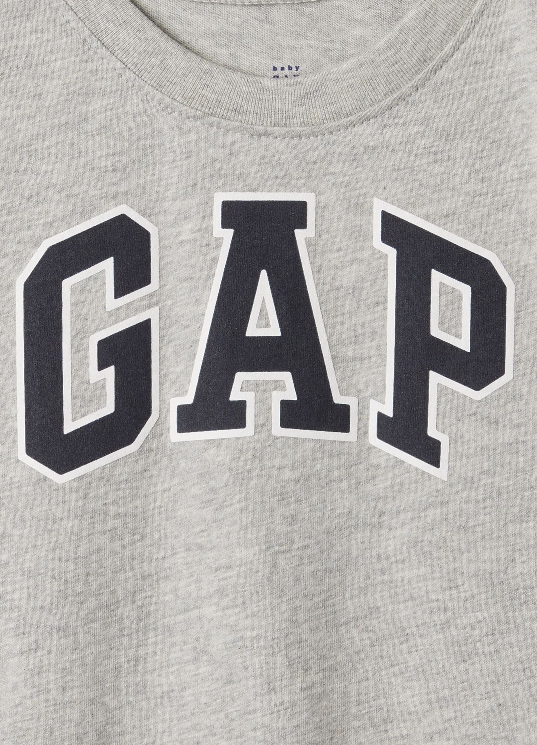 T-shirt grigia con logo GAP_2