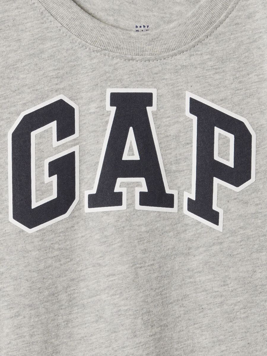 T-shirt grigia con logo GAP Bimbo_2
