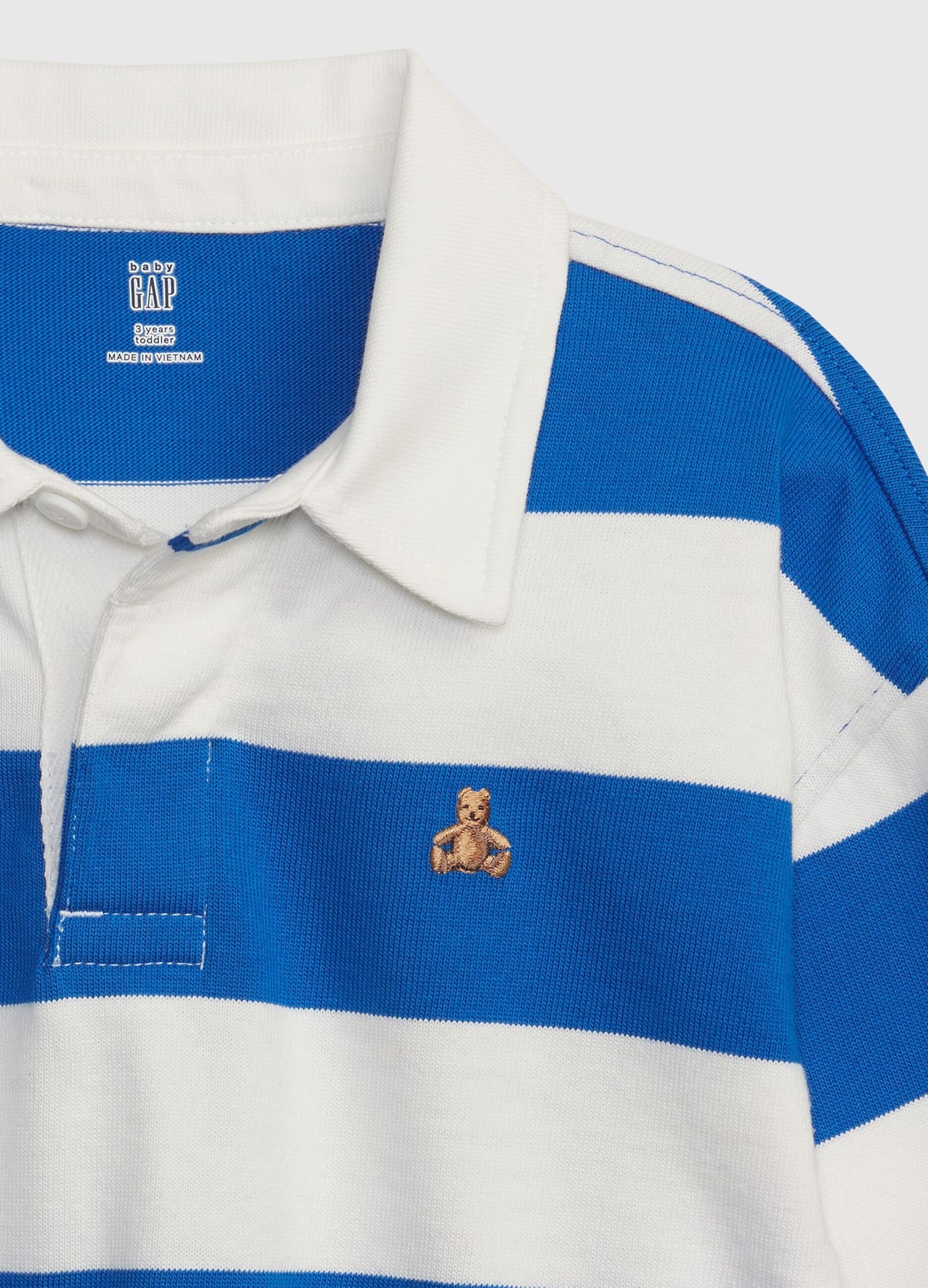 Striped polo shirt with embroidered bear_2