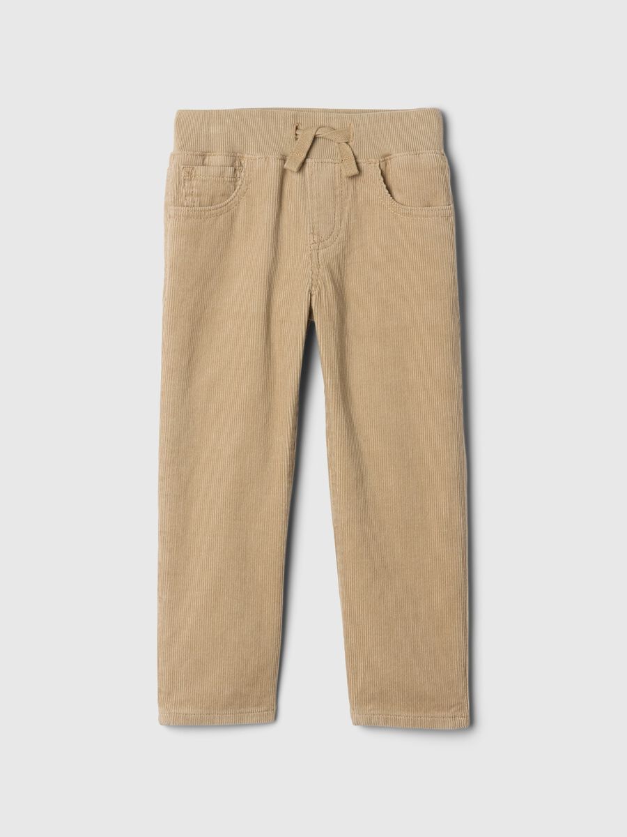 Velvet trousers with drawstring Baby Boy_0