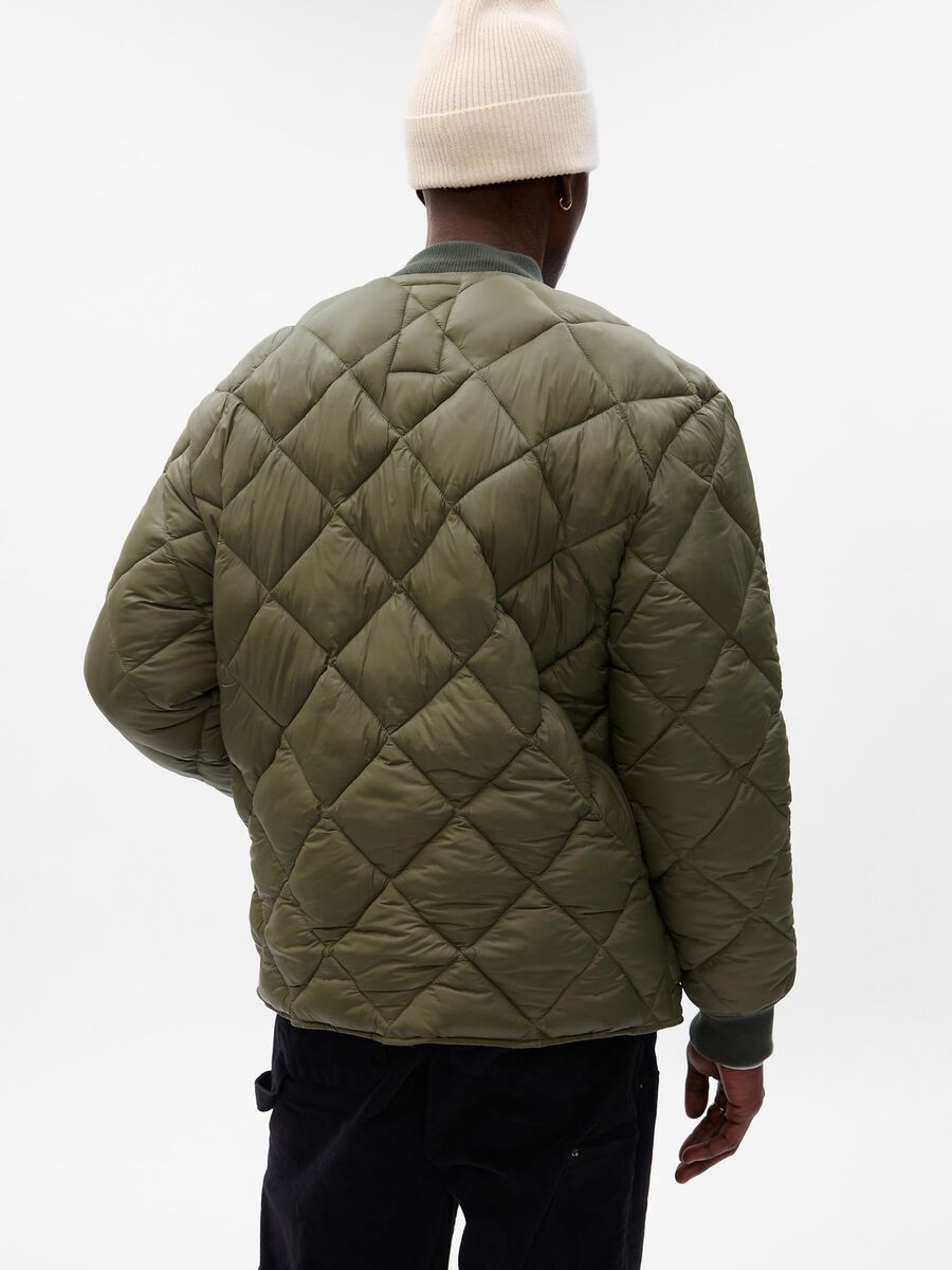 Quilted bomber jacket with buttons Man_1