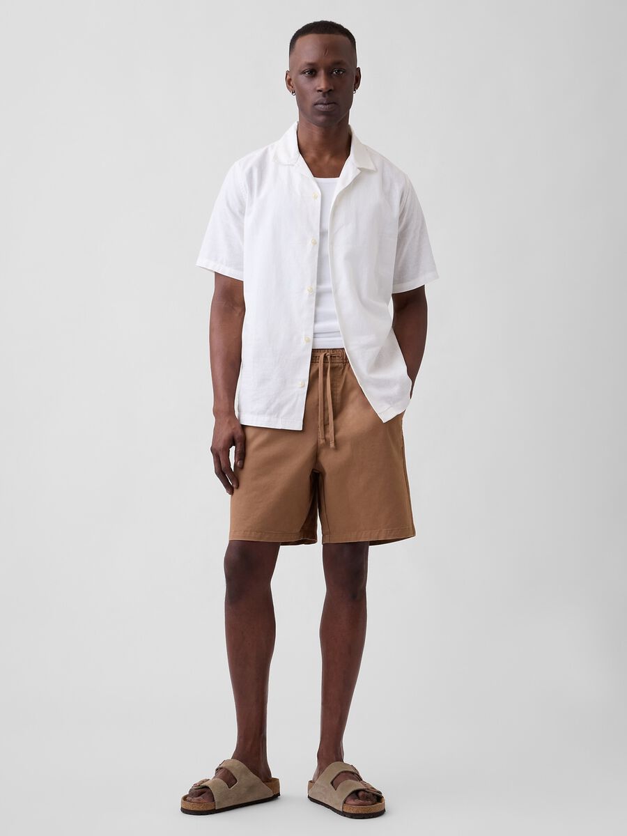 Stretch cotton shorts Man_0