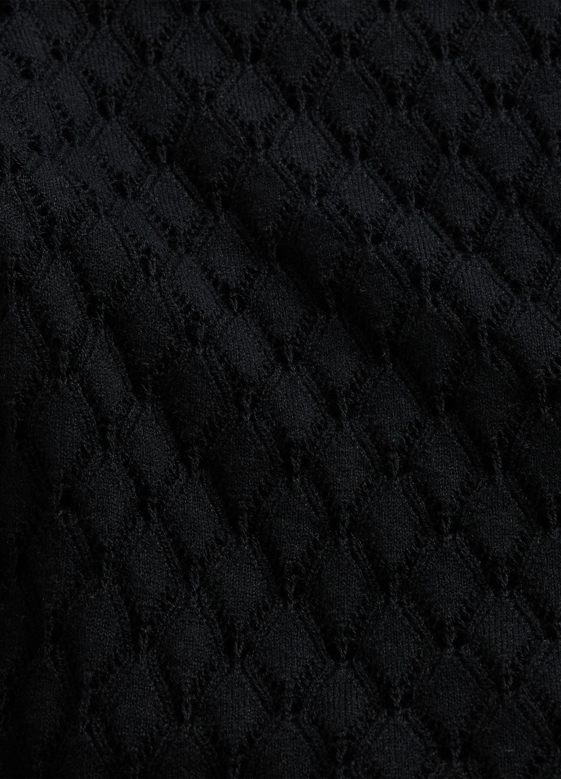 Black perforated sweater