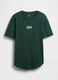 T-shirt verde a maniche corte in cotone_3