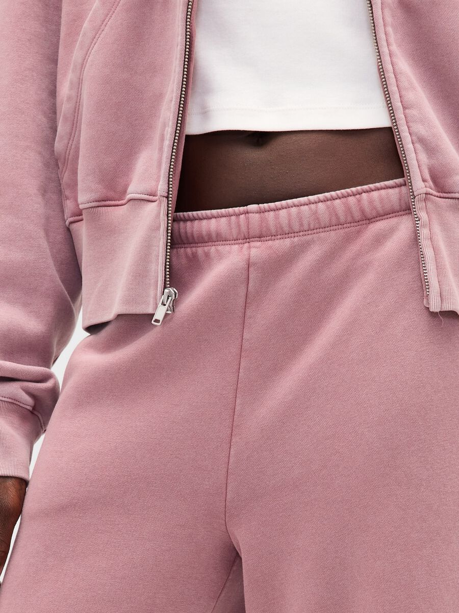 Pantaloni rosa da donna in misto cotone e poliestere Donna_3