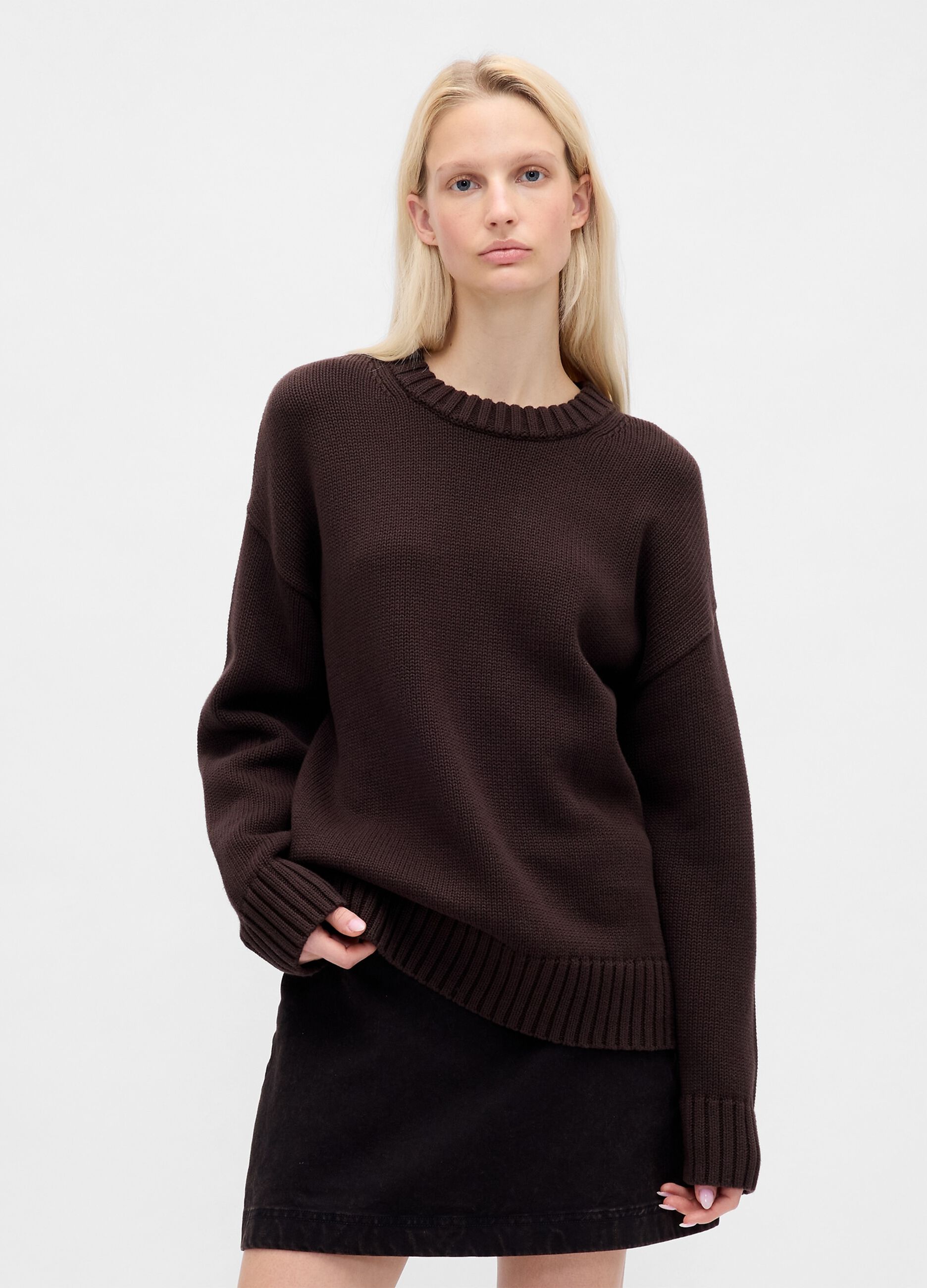 Black cotton sweater