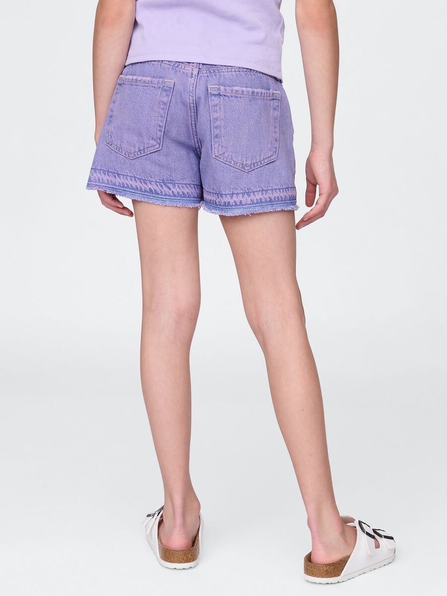 Shorts denim viola per bambina Bambina_2