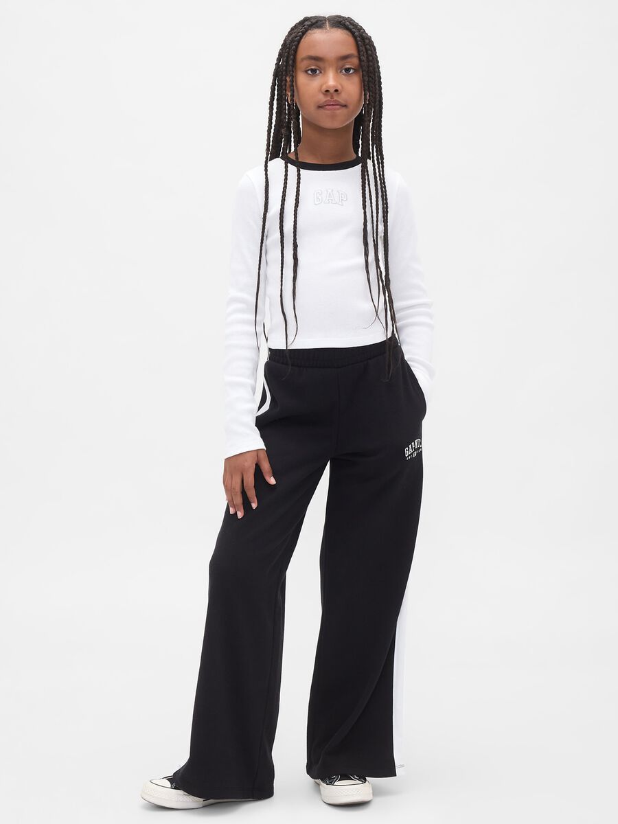 Pantaloni neri per bambina in puro cotone Bambina_0