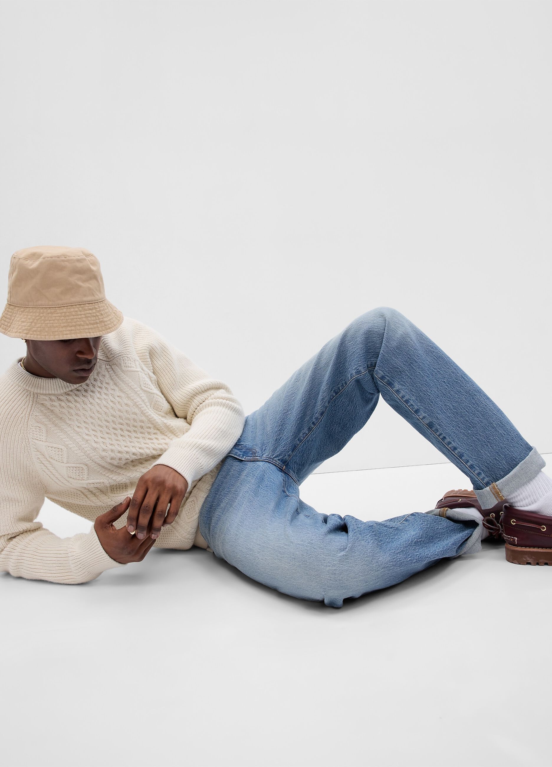 Jeans straight fit a vita media