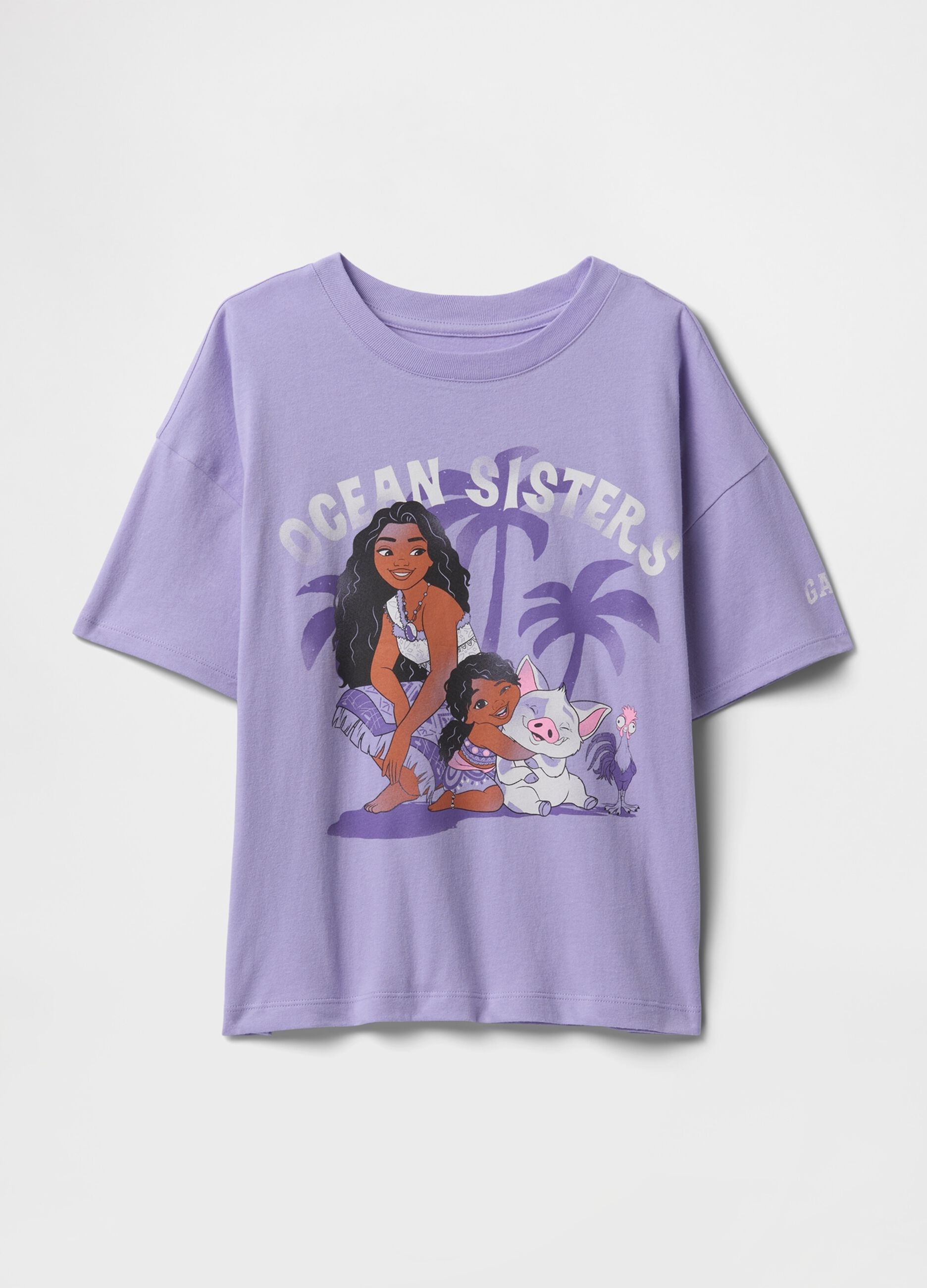 T-shirt girl lilla Ocean Sisters in cotone_2