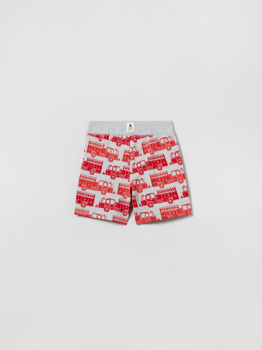 Shorts with fire engine print Toddler Boy_1