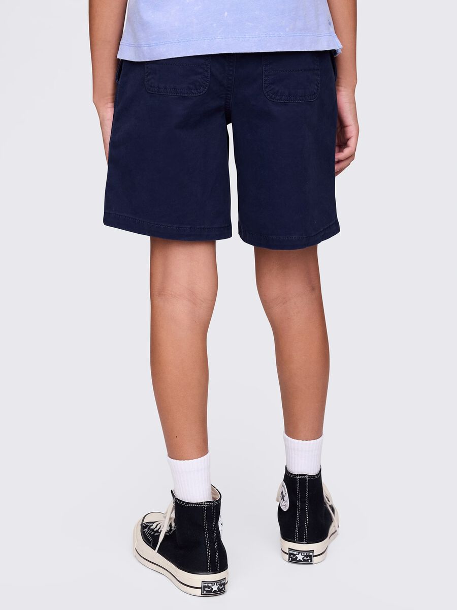 Shorts blu in cotone elasticizzato Bambino_2