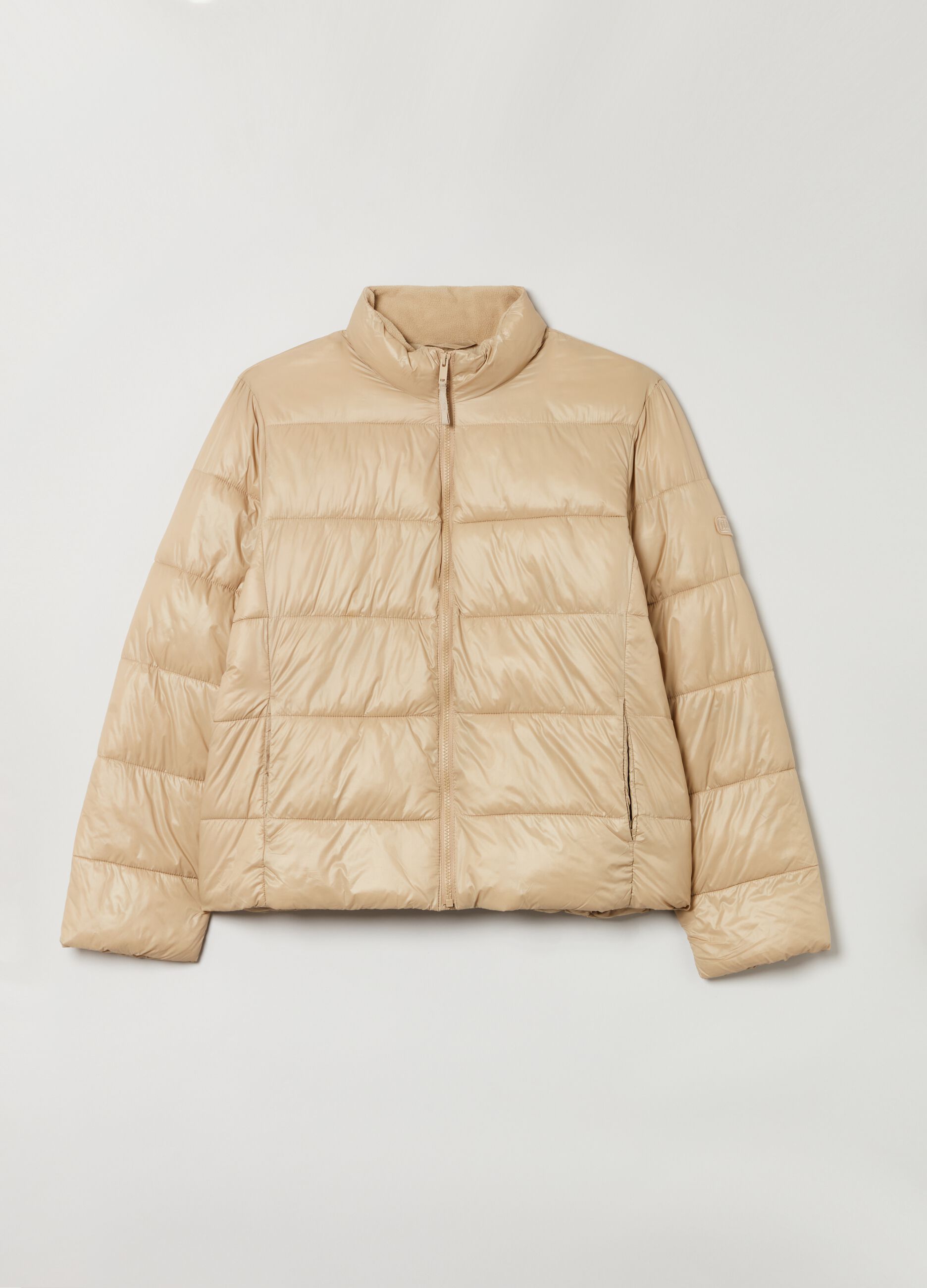 Padded jacket with fleece lining