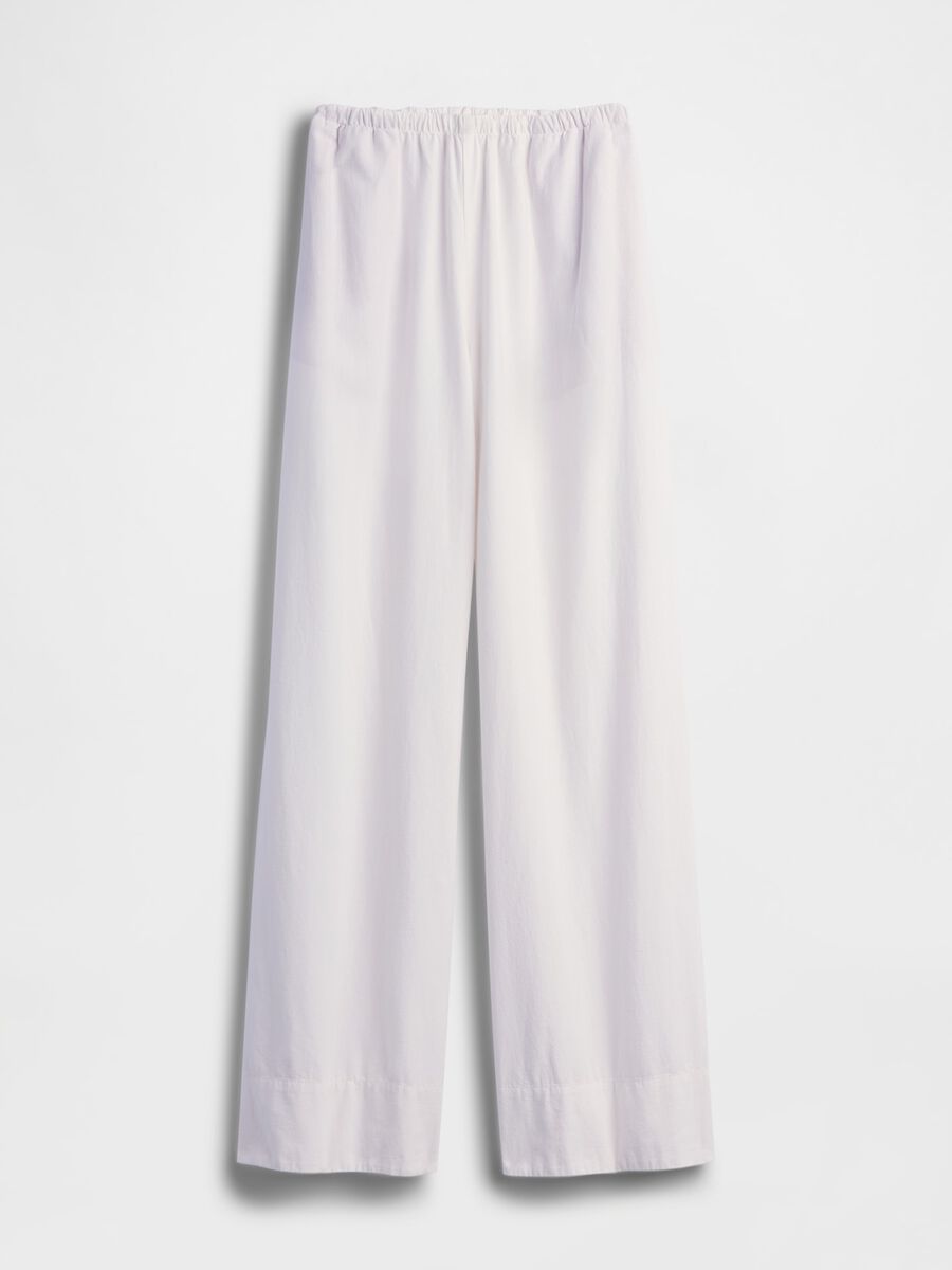 Pantaloni palazzo in misto lino Donna_5