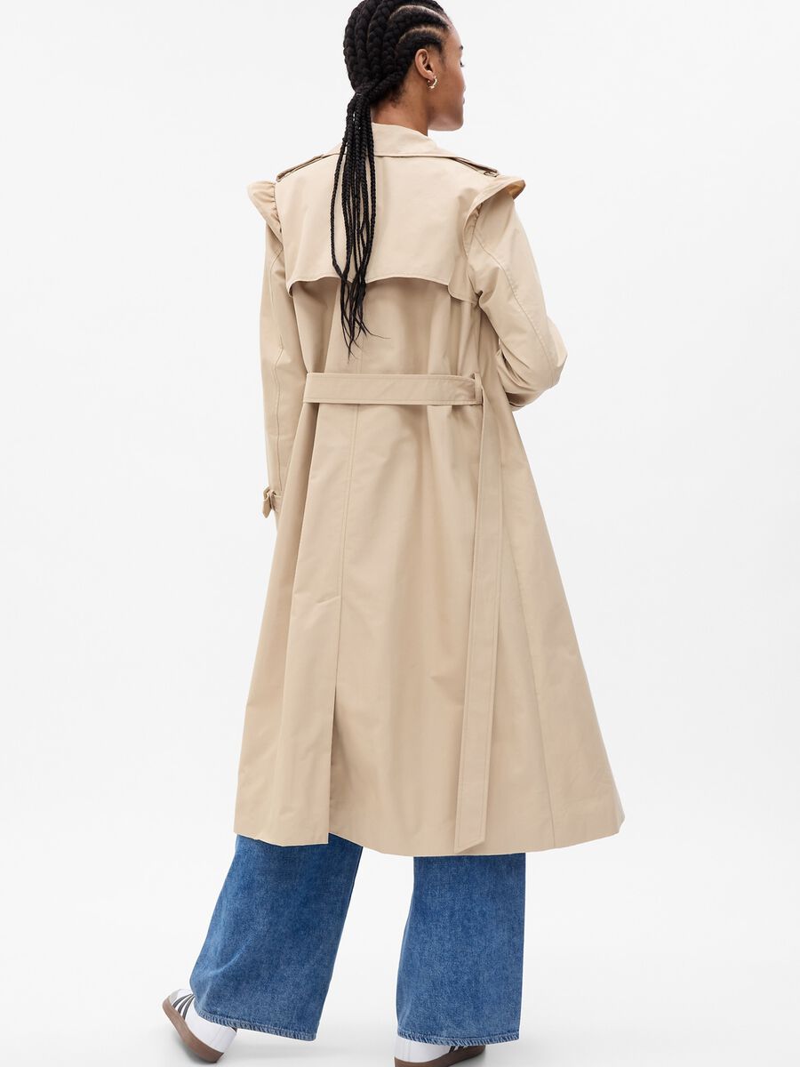 LoveShackFancy double-breasted trench coat with flounce Woman_1