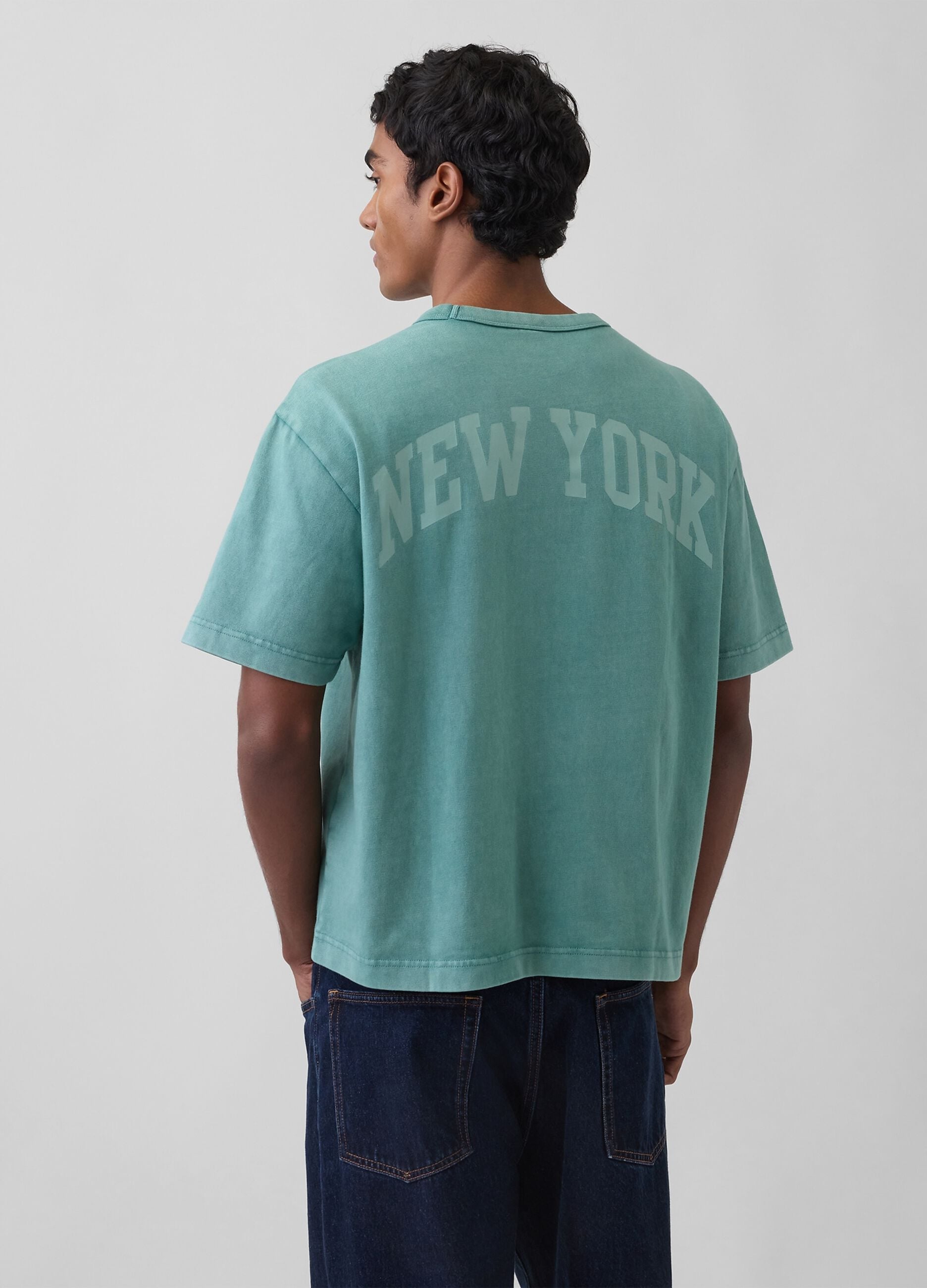 T-shirt a maniche corte in puro cotone con logo GAP