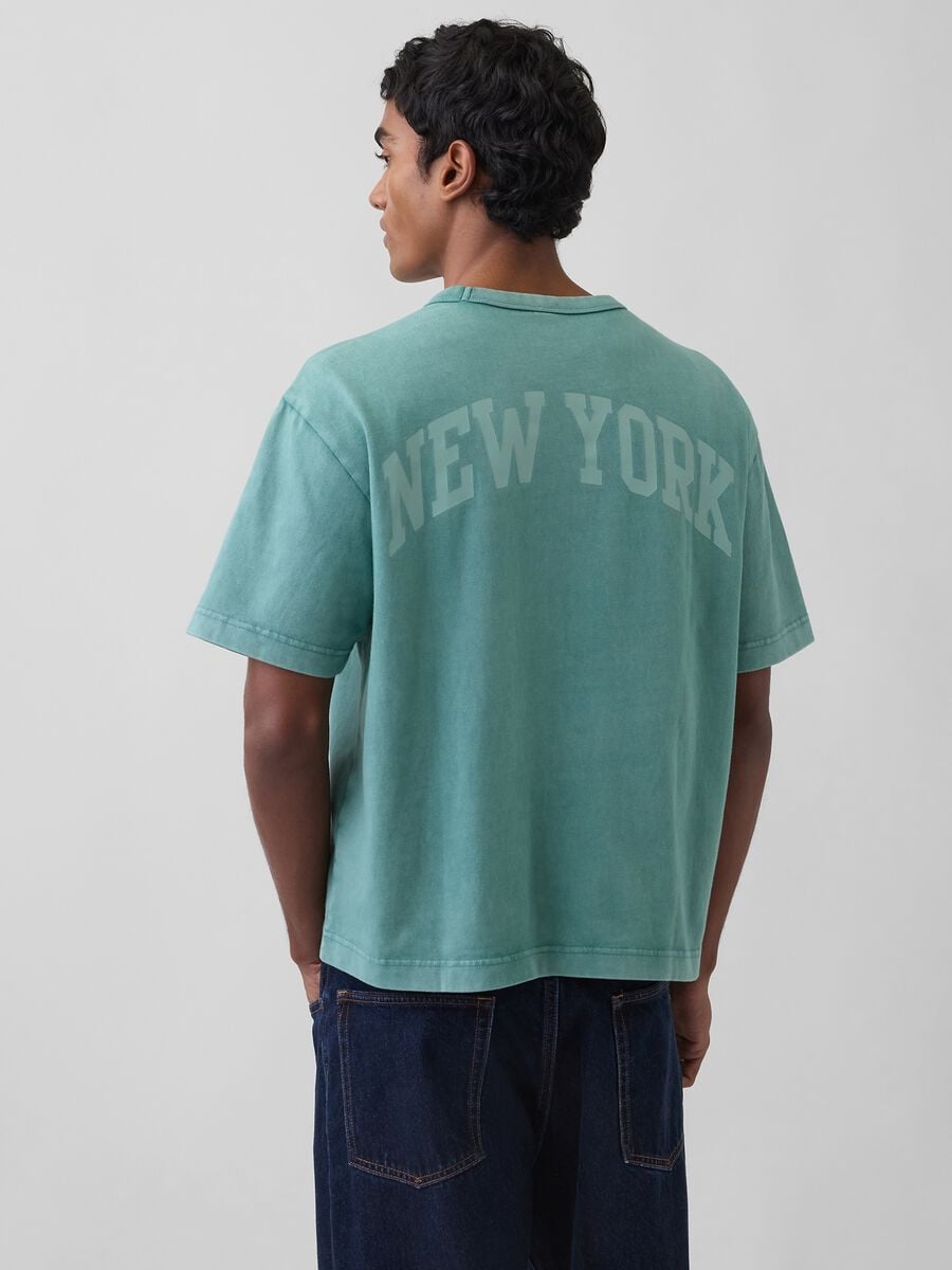 T-shirt a maniche corte in puro cotone con logo GAP Uomo_1