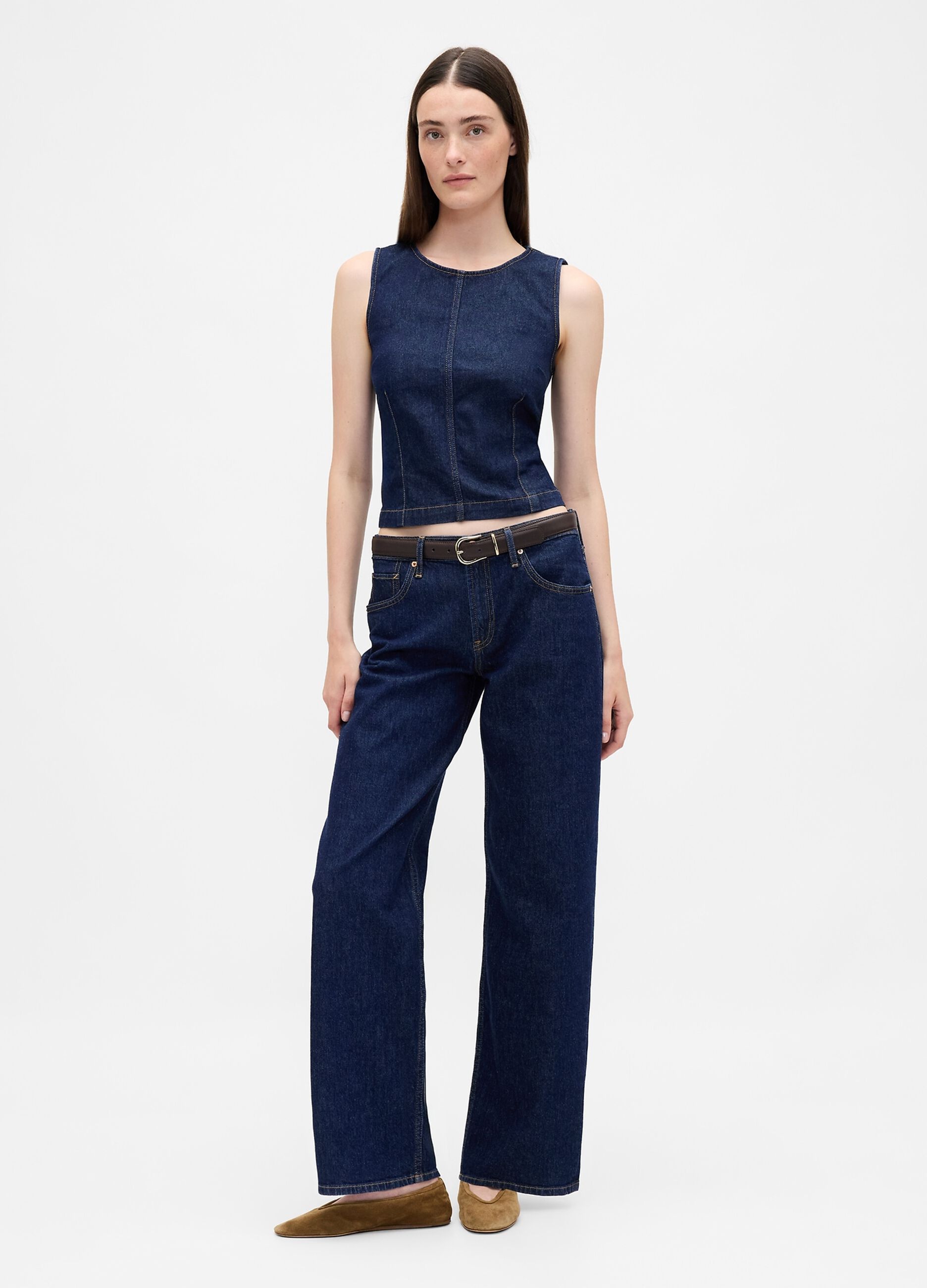 Pantaloni denim blu elasticizzati