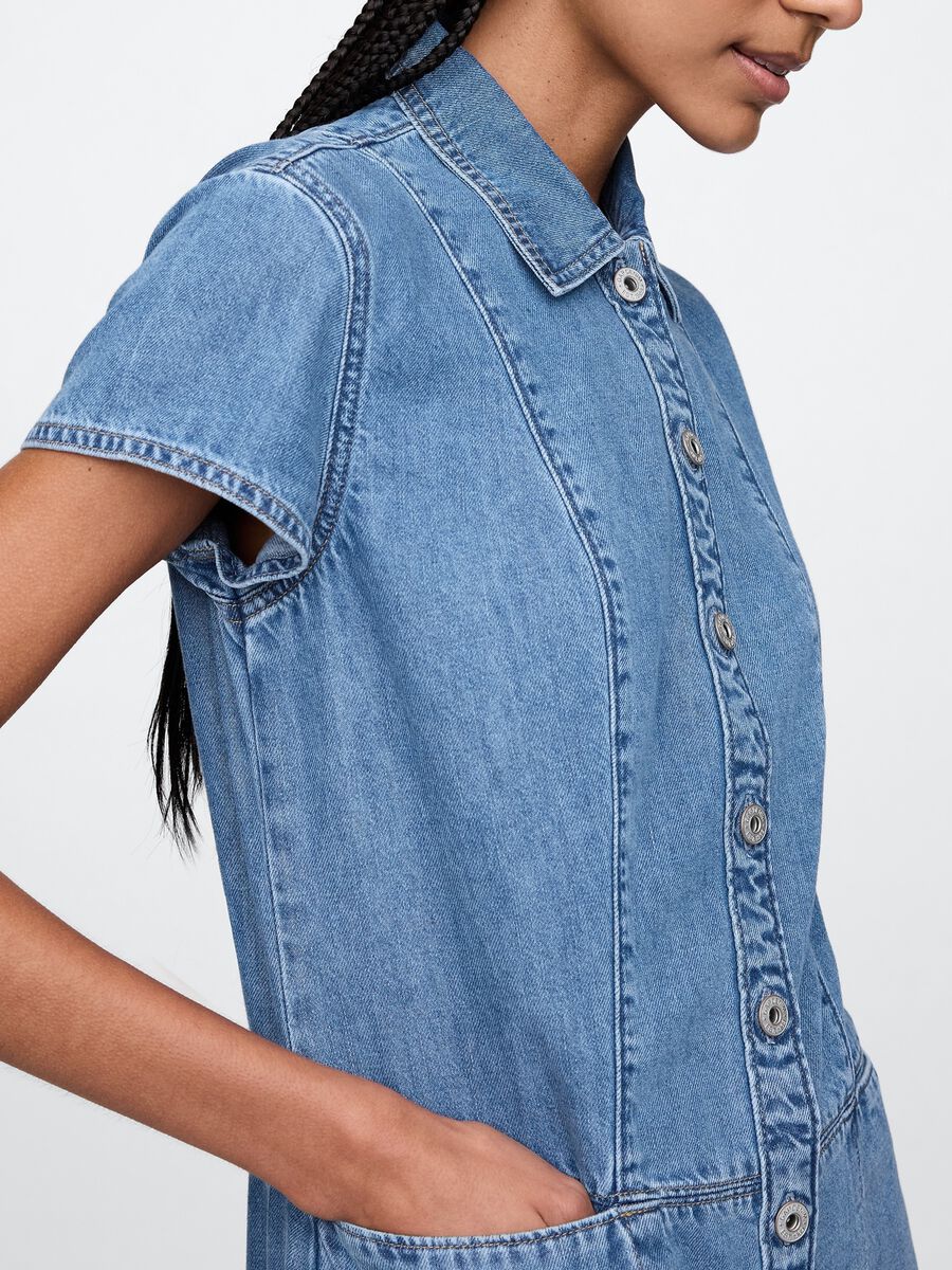Abito in denim Gap con bottoni Donna_3
