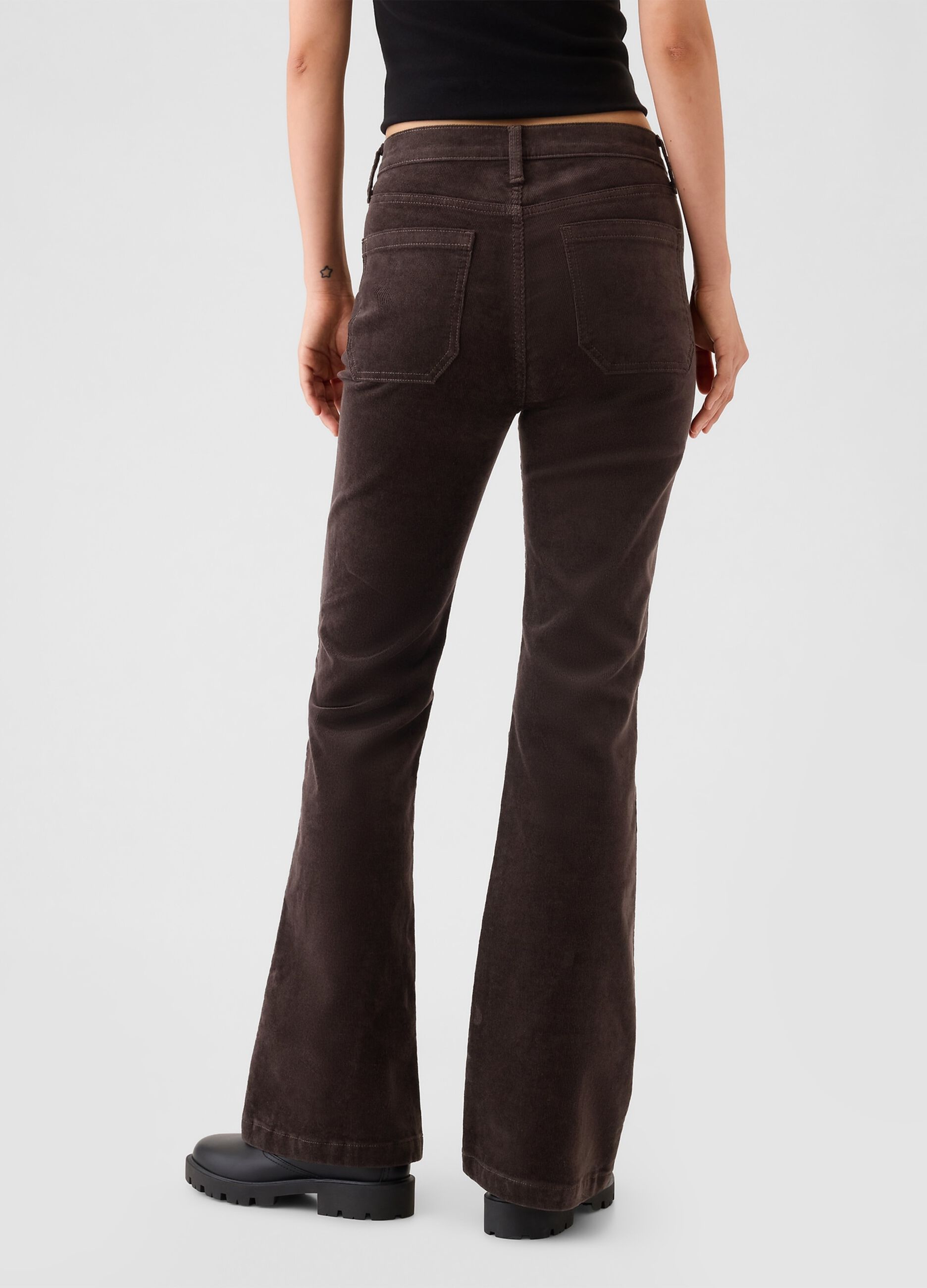 Flare-fit high-rise trousers in corduroy_2