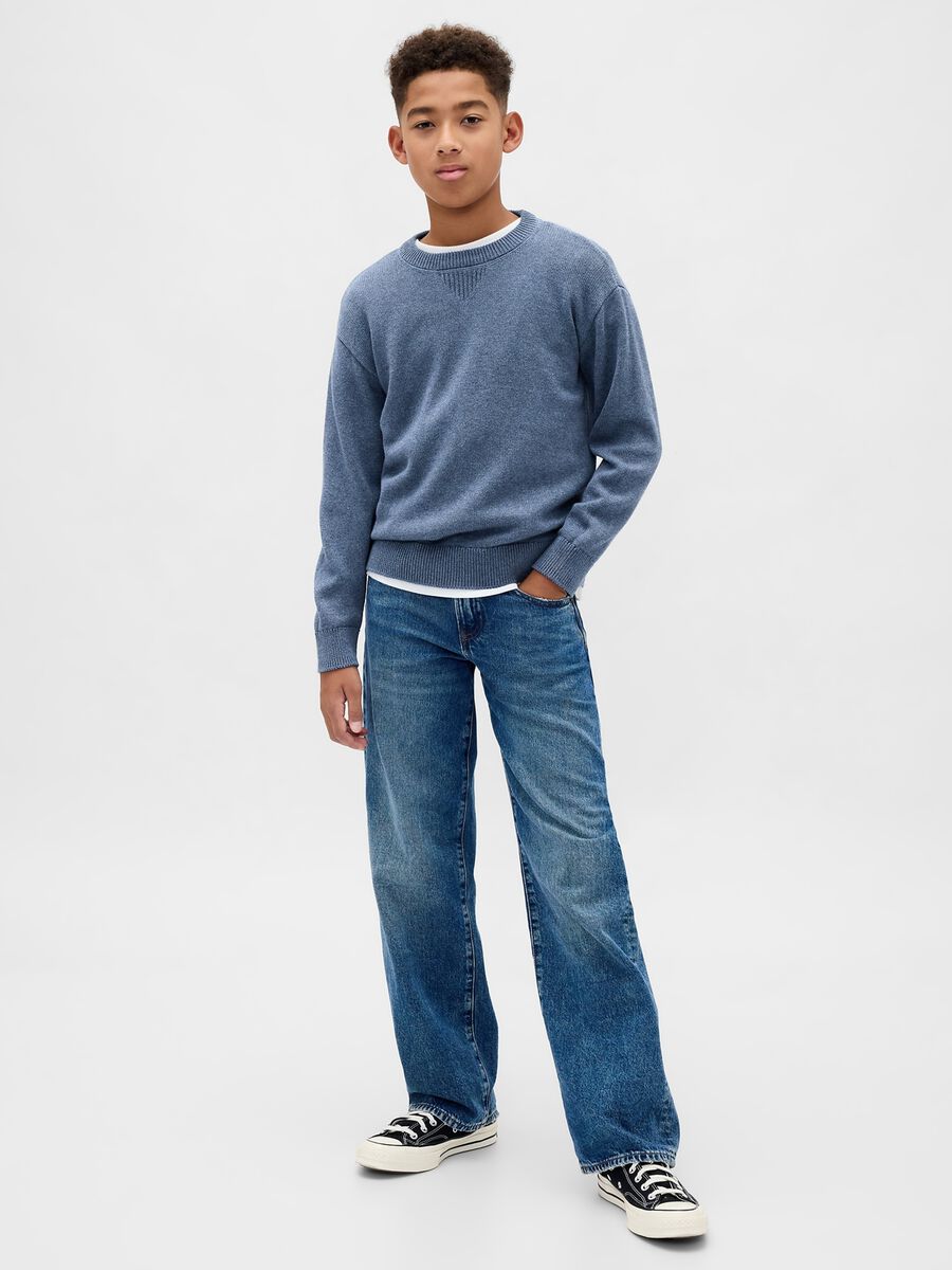 Maglione blu in cotone per bambino Bambino_2
