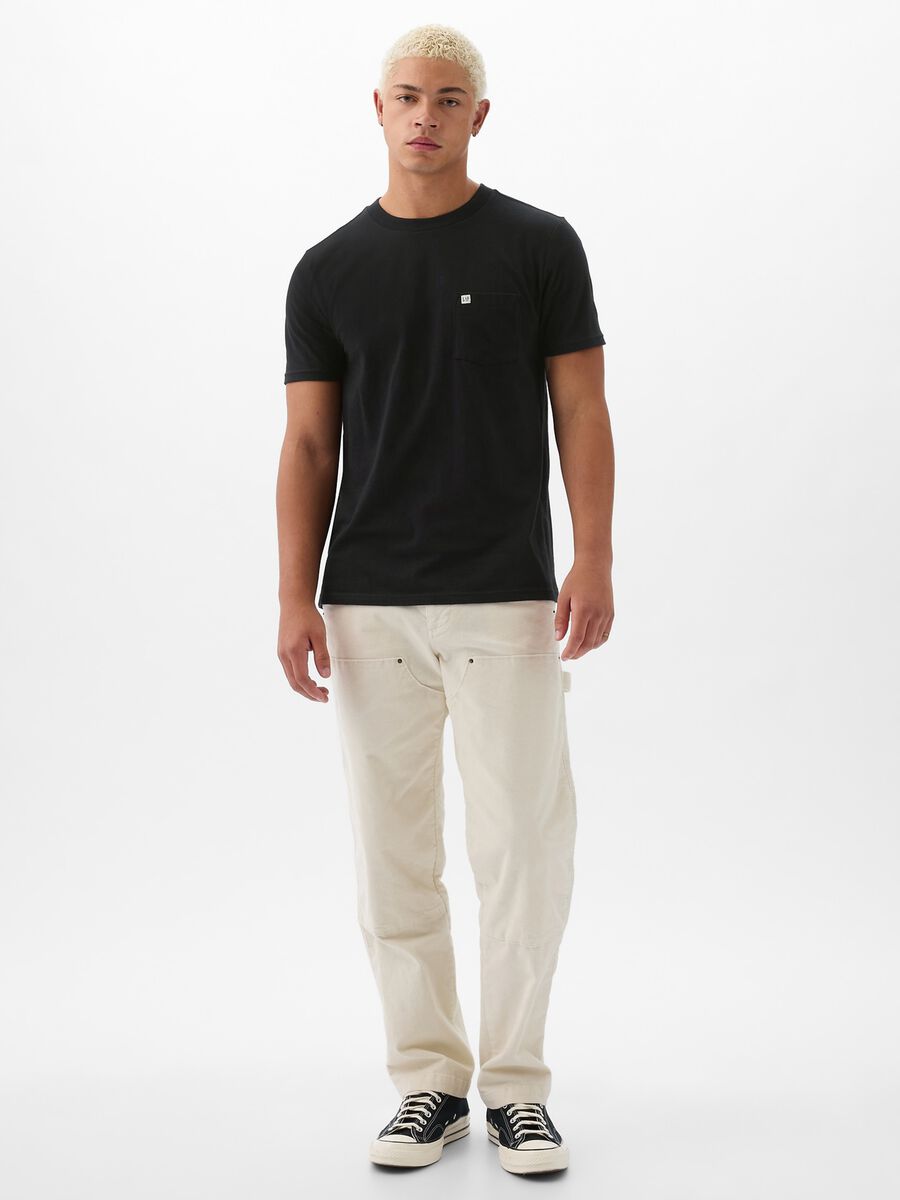 T-shirt in cotone con tasca Uomo_0